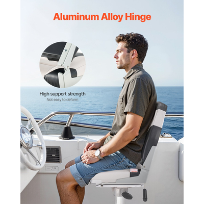 Πτυσσόμενο Μαξιλάρι Σφουγγάρι για Κάθισμα Σκάφους VEVOR Ψηλή πλάτη Πτυσσόμενη