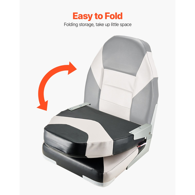 Πτυσσόμενο Μαξιλάρι Σφουγγάρι για Κάθισμα Σκάφους VEVOR Ψηλή πλάτη Πτυσσόμενη