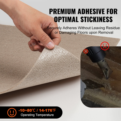 Πλακάκια χαλιού VEVOR Ξεφλουδίζουν και κολλούν, τετράγωνα 18" x 18" Αυτοκόλλητο πλακάκι δαπέδου μοκέτας, Πλακάκια μοκέτας με μαλακή επένδυση, Εύκολη εγκατάσταση DIY για εσωτερικό σαλόνι υπνοδωματίου σε εξωτερικό χώρο (10 πλακάκια, ανοιχτό καφέ)