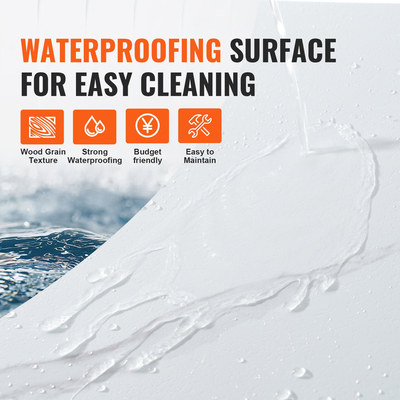 VEVOR Αυτοκόλλητα πλακάκια δαπέδου βινυλίου 12 x 12 ιντσών, 50 πλακάκια πάχους 1,5 mm, ξεφλούδισμα και ραβδί, υφή λευκού μαρμάρου DIY δάπεδο για κουζίνα, τραπεζαρία, υπνοδωμάτια και μπάνια, Εύκολη διακόσμηση σπιτιού