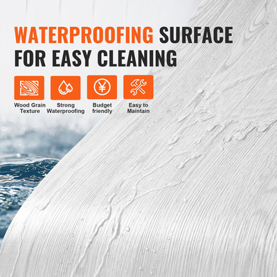 VEVOR Αυτοκόλλητα πλακάκια δαπέδου βινυλίου 390 x 23,6 ιντσών, πάχους 1,5 mm, ξεφλούδισμα & ραβδί, ανοιχτό γκρι ξύλινο δάπεδο DIY για κουζίνα, τραπεζαρία, υπνοδωμάτια και μπάνια, Εύκολη διακόσμηση σπιτιού