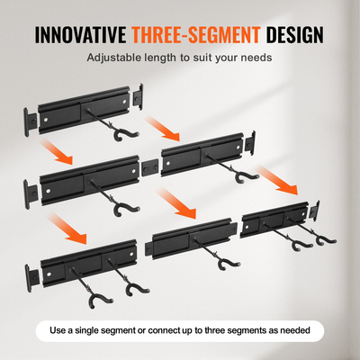 Βάση κιθάρας VEVOR 5-Space επιτοίχια αναδιπλούμενη ράφι που συγκρατεί έως 5 κιθάρες