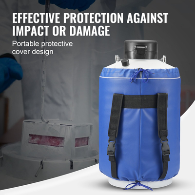 Δεξαμενή υγρού αζώτου VEVOR 10 L κράμα αλουμινίου LN2 δοχείο Dewar 6 δοχεία