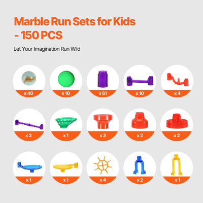 VEVOR Marble Run Set 150 PCS Building STEM Toy Educational Blocks Δώρο για παιδιά