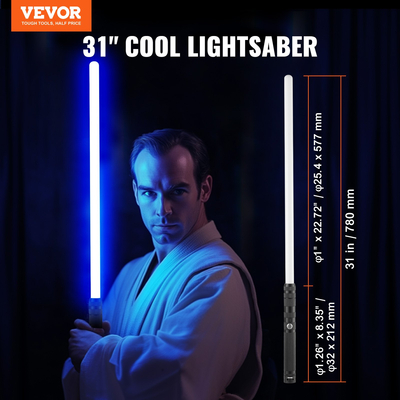 VEVOR Lightsaber 14 RGB Χρώματα 6 Sounds Mode Επαναφορτιζόμενη Dueling Light Saber