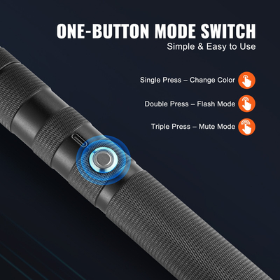 VEVOR Lightsaber 14 RGB Χρώματα 6 Sounds Mode Επαναφορτιζόμενη Dueling Light Saber