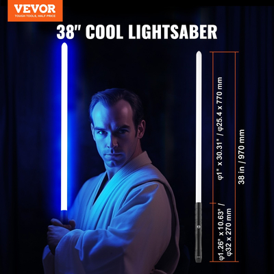 VEVOR Lightsaber 12 RGB Χρώματα 38" Σίγαση ήχου Επαναφορτιζόμενη Dueling Light Saber