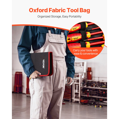 Σετ μονωμένων κατσαβιδιών VEVOR Σετ εργαλείων με μόνωση 12 τεμαχίων για ηλεκτρολόγους