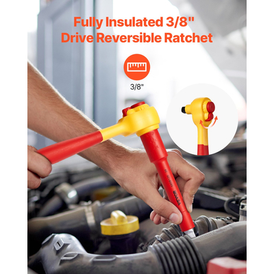 VEVOR Insulated Socket Set 16-Pece Insulated Socket Tool with T-Handle Wrench