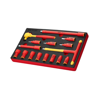 VEVOR Insulated Socket Set 16-Pece Insulated Socket Tool with T-Handle Wrench