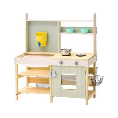 VEVOR Wooden Mud Kitchen Outdoor Toy Play Σετ κουζίνας για παιδιά Pretend Playset