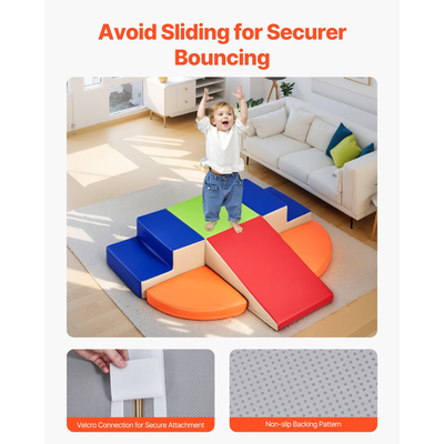 VEVOR Παιχνίδια αναρρίχησης 6 τεμαχίων αφρού αναρρίχησης για νήπια και παιδιά προσχολικής ηλικίας
