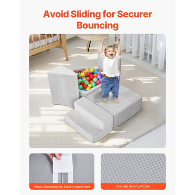 VEVOR Παιχνίδια αναρρίχησης 5 τεμαχίων αφρού αναρρίχησης με λάκκο για νήπια