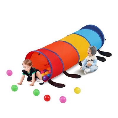 VEVOR Kids Play Tunnel Tent για νήπια, Πολύχρωμο Pop Up Caterpillar Crawl Tunnel Toy για μωρό ή κατοικίδιο, Πτυσσόμενο δώρο για αγόρι και κορίτσι Παίξτε Tunnel παιχνίδι εσωτερικού και εξωτερικού χώρου, Πολύχρωμο