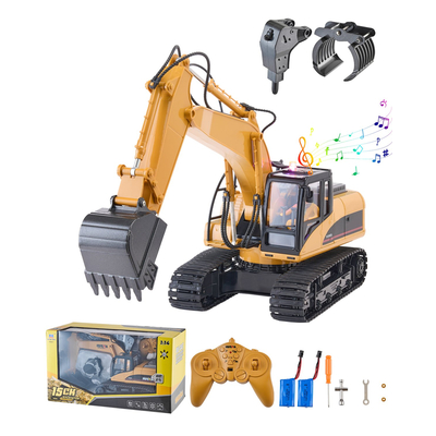 VEVOR Remote Control Excavator Toy 15 Channel 1:14 Scale RC Excavator Digger