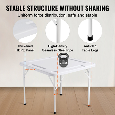 VEVOR Mahjong Τραπέζι 4 Παίκτης Πτυσσόμενο Τραπέζι και Επιτραπέζιο Πατάκι Θήκη για τσιπ