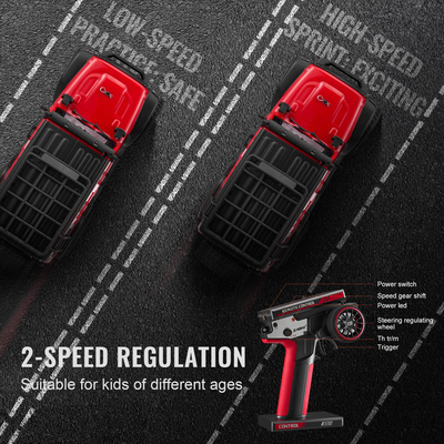 VEVOR Τηλεχειριστήριο Αυτοκίνητο 1:24 Κλίμακα Πλήρους Φωτισμού 4WD Φορτηγό εκτός δρόμου για παιδιά