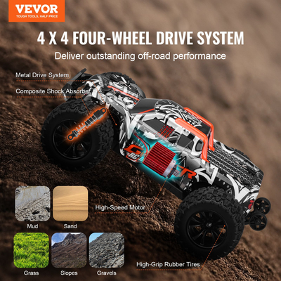 VEVOR Remote Control Car 1:14 Scale Kids RC Car All Terrain 4WD Off-Road