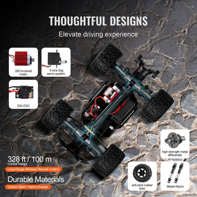 VEVOR Remote Control Car 1:14 Scale Kids RC Car All Terrain 4WD Off-Road