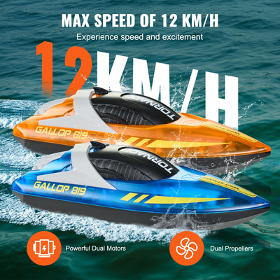 VEVOR 2 PCS RC Boat 2,4 GHz Remote Control Racing Boat 12 km/h Παιδιά Ενήλικες Δώρο
