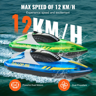 VEVOR 2 PCS RC Boat 2,4 GHz Remote Control Racing Boat 12 km/h Παιδιά Ενήλικες Δώρο