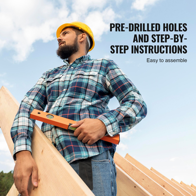 VEVOR Υπαίθριος Ξύλινος Παιχνίδι Παιδική Εξοχική Κατοικία στον Κήπο με Παράθυρο Σκάλας