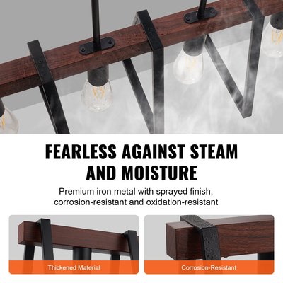 VEVOR 4-φωτά κρεμαστά φώτα κουζίνας Island 60W Ρυθμιζόμενο φως τραπεζαρίας E27