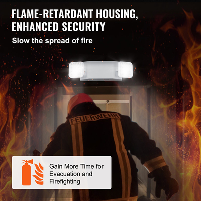 VEVOR 6 υπολογιστές Εμπορικό φως έκτακτης ανάγκης LED Εξόδου φωτιστικά εφεδρική μπαταρία