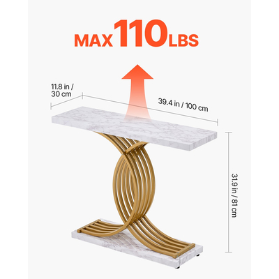 VEVOR Στενή κονσόλα Καναπές Τραπέζι Τραπεζάκι καναπέ 39,4 in for Entryway & Living Room