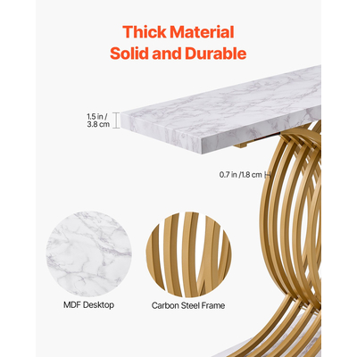 VEVOR Στενή κονσόλα Καναπές Τραπέζι Τραπεζάκι καναπέ 39,4 in for Entryway & Living Room