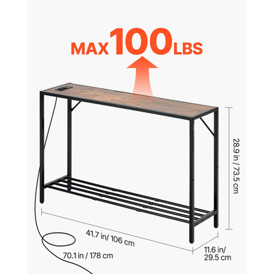 VEVOR Στενή κονσόλα Καναπές Τραπέζι Τραπέζι καναπέ 41,7 in for Entryway & Living Room