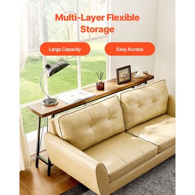 Στενή κονσόλα VEVOR Καναπές Τραπέζι Τραπεζάκι καναπέ 2 επιπέδων για είσοδο & σαλόνι