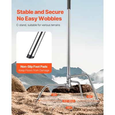 Βάση VEVOR C Μέγιστο ύψος 10,83 πόδια/330 cm Ανοξείδωτη βάση φωτογραφίας