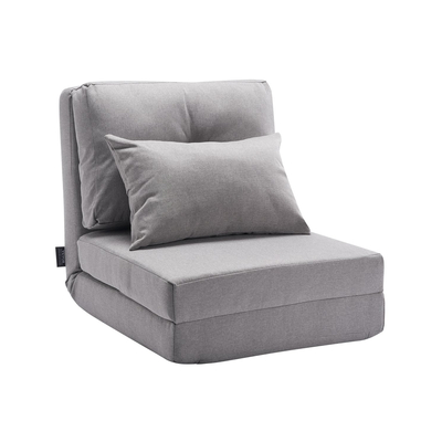 VEVOR Convertible Flip Chair με 5 ρυθμιζόμενες θέσεις δαπέδου Lazy Sofa Grey