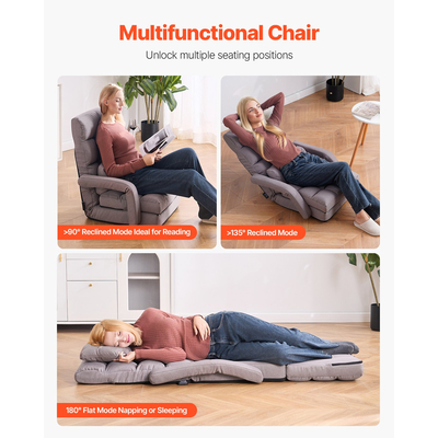 Καρέκλα δαπέδου VEVOR με 5 ρυθμιζόμενες θέσεις και καρέκλα gaming δαπέδου με υποβραχιόνιο