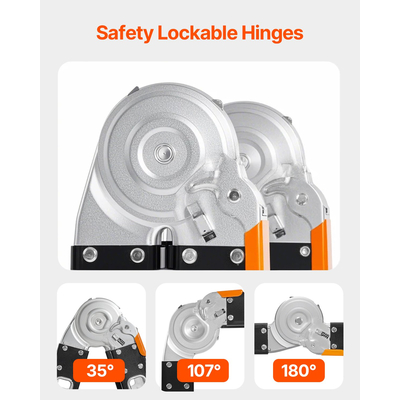 Πτυσσόμενη σκάλα πολλαπλών χρήσεων VEVOR 7 σε 1 3 Βήμα 12 πόδια με σανίδα σκαλωσιάς