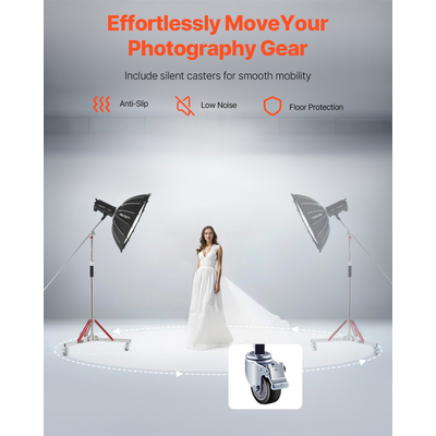 Ελαφρύ σταντ VEVOR Heavy Duty with Casters Max Ύψος 10,5 πόδια/320 εκ.