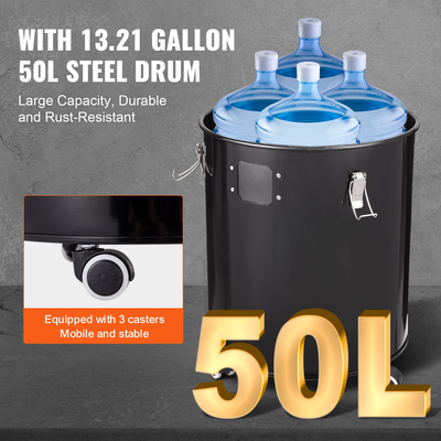 Διαχωριστής σκόνης VEVOR Cyclone με Διαχωριστή ηλεκτρικής σκούπας δεξαμενής 4" για δεξαμενή 50L