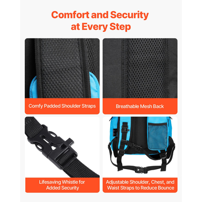 Σακίδιο πλάτης VEVOR Hydration Pack 2L TPU Water Bladder ποδηλασία Πεζοπορία Τρέξιμο Κάμπινγκ