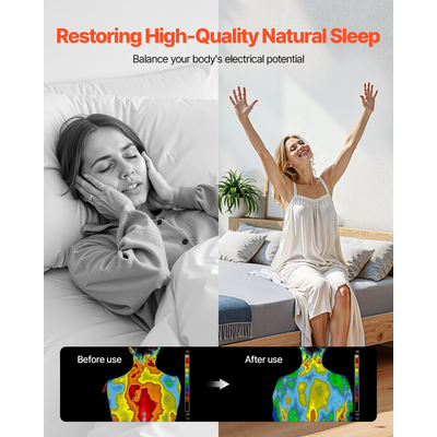 Φύλλα γείωσης VEVOR Queen Size 90% βαμβάκι + 10% ασημένια φύλλα γείωσης