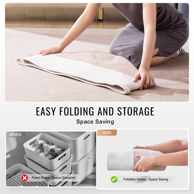 VEVOR Καλάθι αποθήκευσης βαμβακερό σχοινί 67L Καλάθι υφαντό κουβέρτα 20 x 20 x 13 in