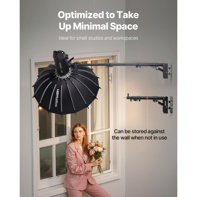 Βάση τοίχου VEVOR Triangle Boom Light Stand 39,37 in/100cm Ring Light Support