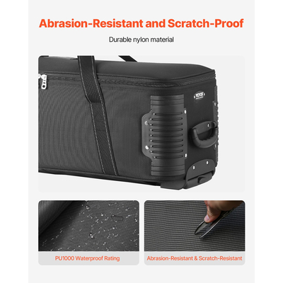 Θήκη τρόλεϊ εξοπλισμού VEVOR Studio 35,83 x 11,81 x 14 σε κυλιόμενη τσάντα κάμερας