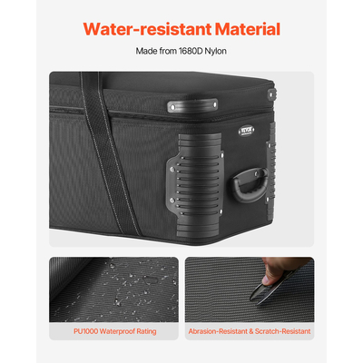 Θήκη τρόλεϊ εξοπλισμού VEVOR Studio 51,57 x 14,37 x 14,96 σε κυλιόμενη τσάντα κάμερας