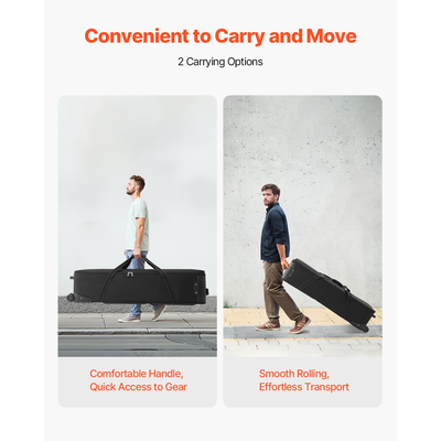 Θήκη τρόλεϊ εξοπλισμού VEVOR Studio 46,46 x 14,57 x 11,81 σε κυλιόμενη τσάντα κάμερας