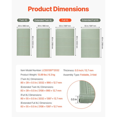 VEVOR Ιαπωνικό στρώμα τατάμι Queen αναδιπλούμενο και αντιολισθητικό στρώμα τατάμι από γρασίδι