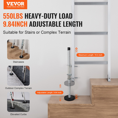 VEVOR 20 ιντσών Ladder Levler Steel 550lbs Εργαλείο ισοστάθμισης φορτίου Ανώμαλο έδαφος