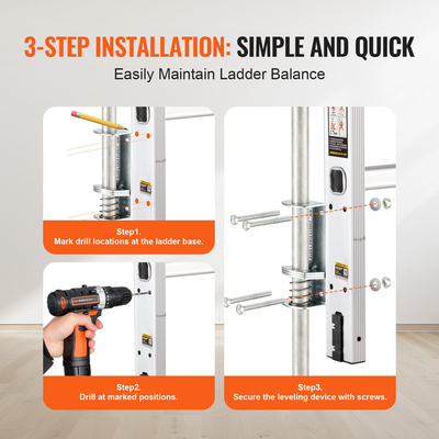 VEVOR 20 ιντσών Ladder Levler Steel 550lbs Εργαλείο ισοστάθμισης φορτίου Ανώμαλο έδαφος