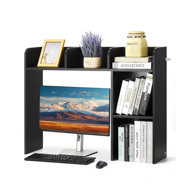 VEVOR Desktop Bookshelf Black Desktop Storage Organizer 2-Tier για γραφείο και σπίτι