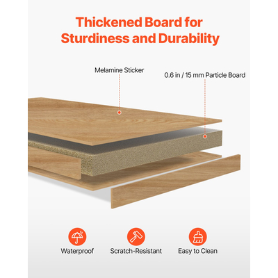 VEVOR Desktop Bookshelf Wood Desktop Storage Organizer 2-Tier για γραφείο και σπίτι